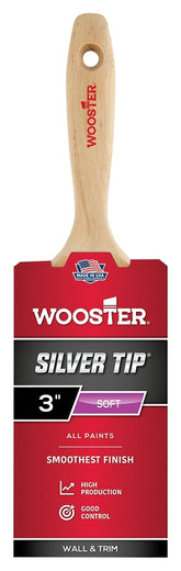 Wooster 5222-3 Paint Brush, 3 in W, 2-15/16 in L Bristle, Polyester Bristle, Varnish Handle